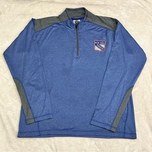 New York Rangers NHL Officially Licensed Blue Gray Sweatshirt Size L